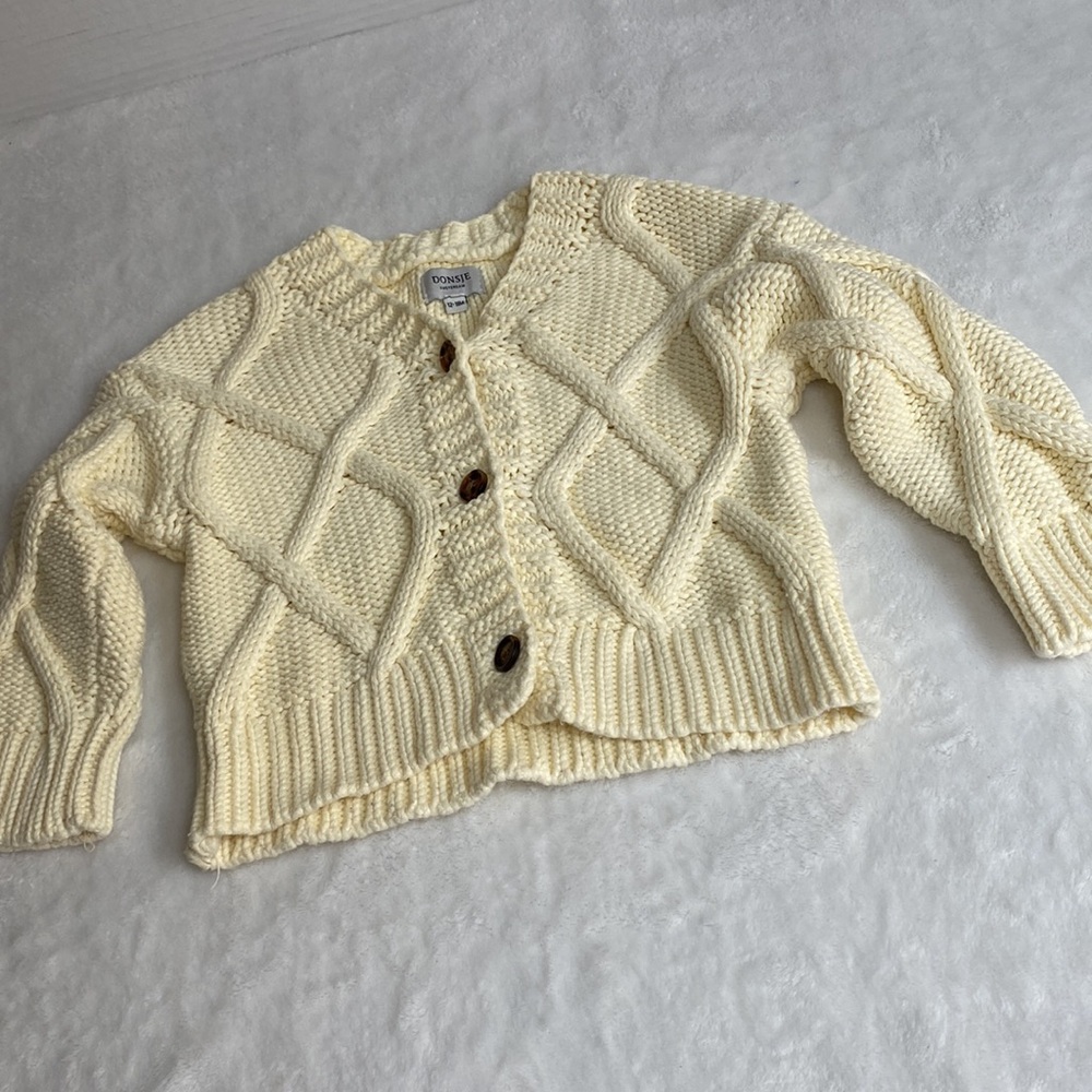 DONSJE Vavida Cardigan | Lily White Size 12-18M - Picture 3 of 13